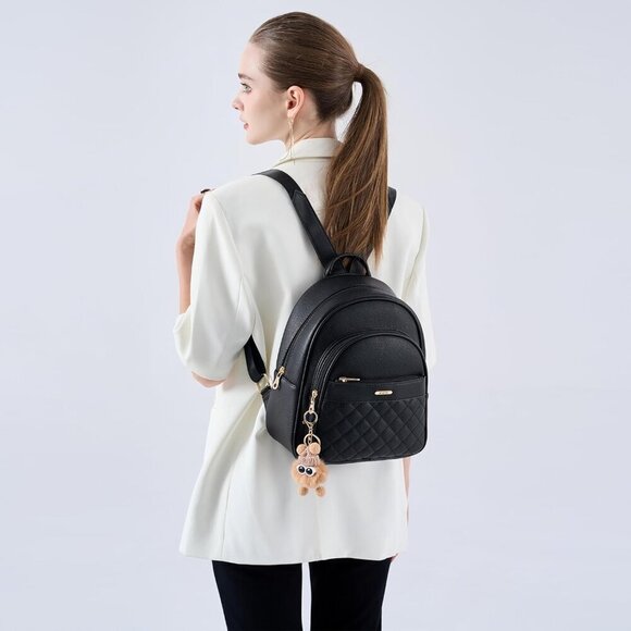 Mini Leather Backpack Purse for Women Small Casual Cute Fashion Bag for Girls main image 4